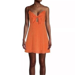 Alice and Olivia Dress Womens Size 12 Orange Tie Front‎